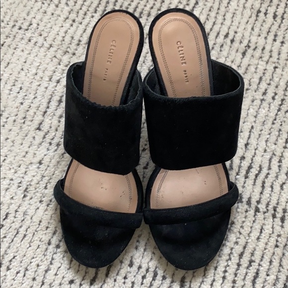 Celine black suede heels 36 - Picture 2 of 9